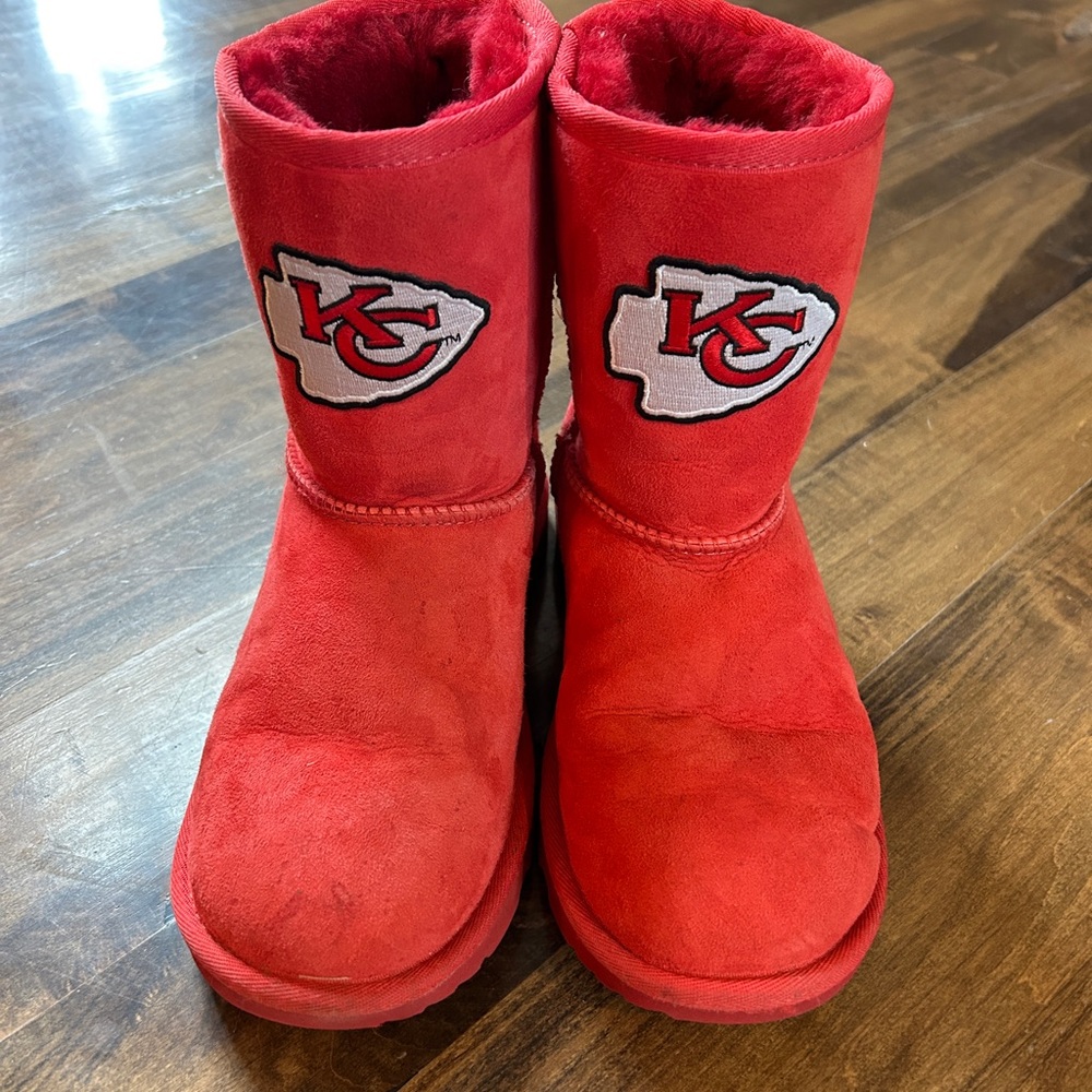 UGG Kids Red Boots with Logo